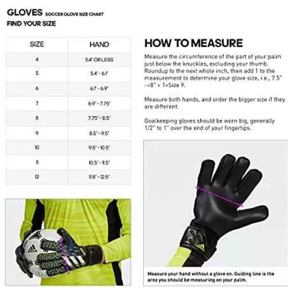 Adidas goalie glovess NEW SZ 8.5 - Picture 5 of 6